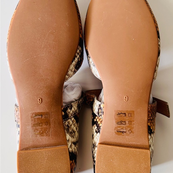 NEW ALINA MARYJANE FLAT IN SNAKE EMBOSSED LEATHER SIZE 9M - Picture 4 of 4